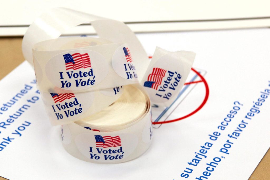 a roll of I voted stickers