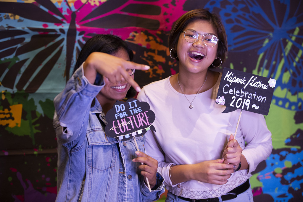 Two Woman celebrating Hispanic/Latinx culture.